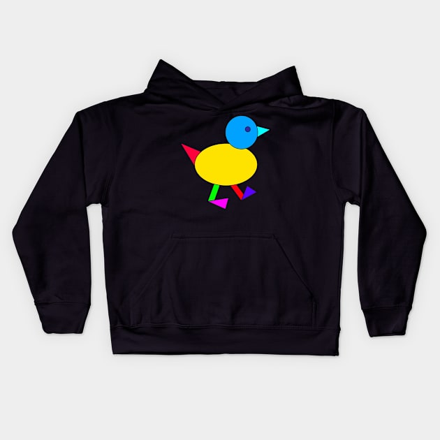 Simple Bird Kids Hoodie by Shrenk